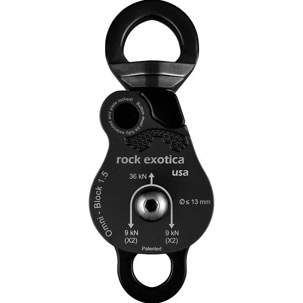 Omni-Block 1.5 Double – Black: The Ultimate Pulley for Precision Rigging