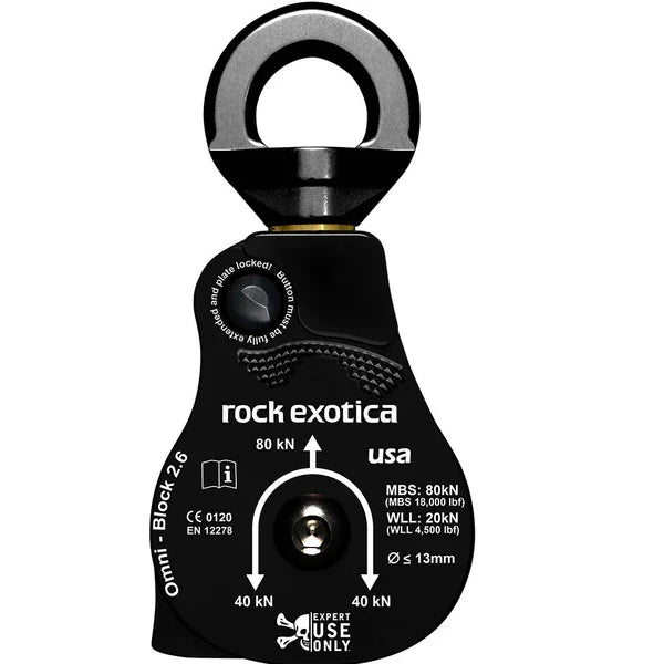 Omni-Block 2.6 Single – Black: Heavy-Duty Rigging with Precision and Power