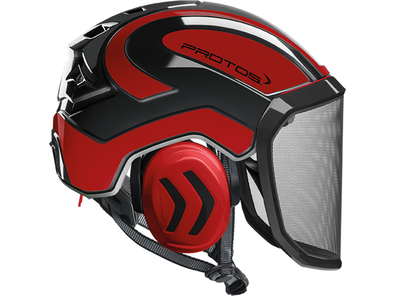 Protos Integral Arborist Helmet Black/Red