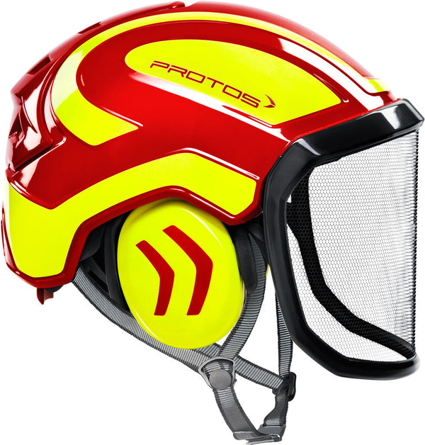 Protos Integral Arborist Helmet Red/Neon Yellow